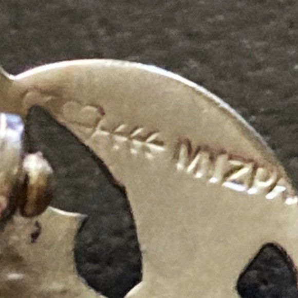 Vintage Celtic mizpah brooch (amethyst glass stone) - Picture 5 of 5